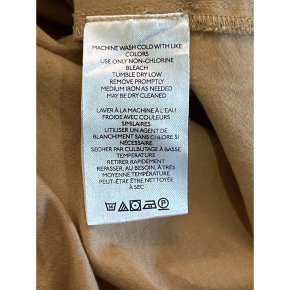 Anthropologie By Anthropologie Tan Cotton Tunic Shirt Blouse Women’s Large - Picture 8 of 8